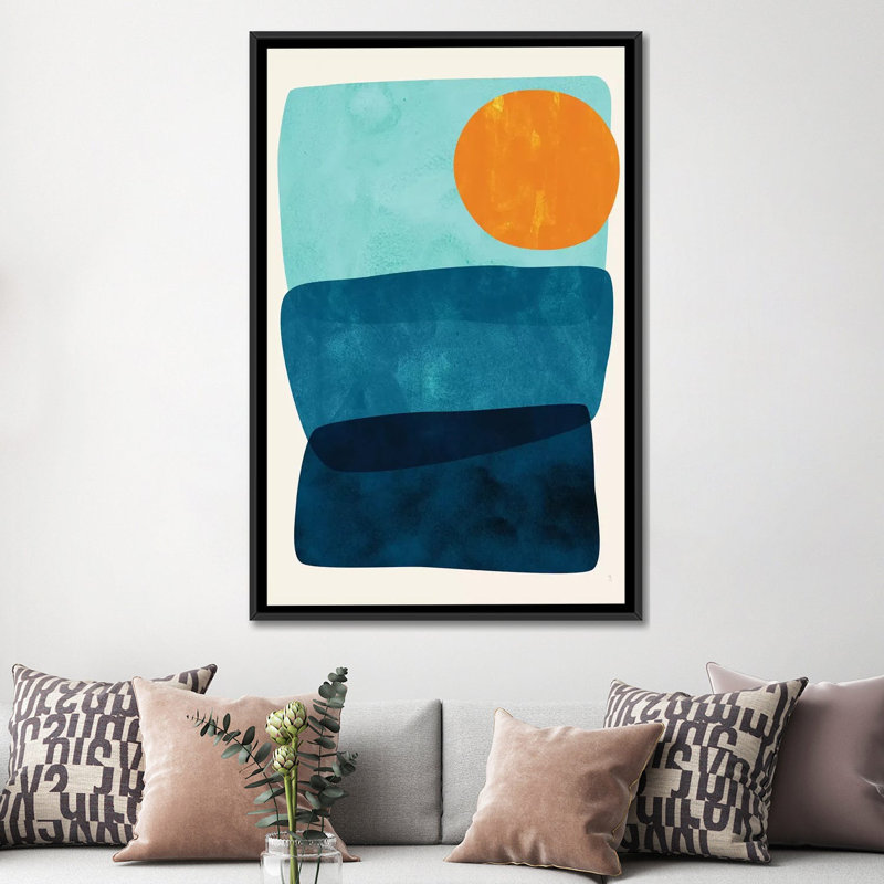 «Kahuna» par Tracie Andrews, impression sur toile tendue, H 26 po x l 18 po x P 1,5 po, Toile avec cadre noir, Pas de tapis