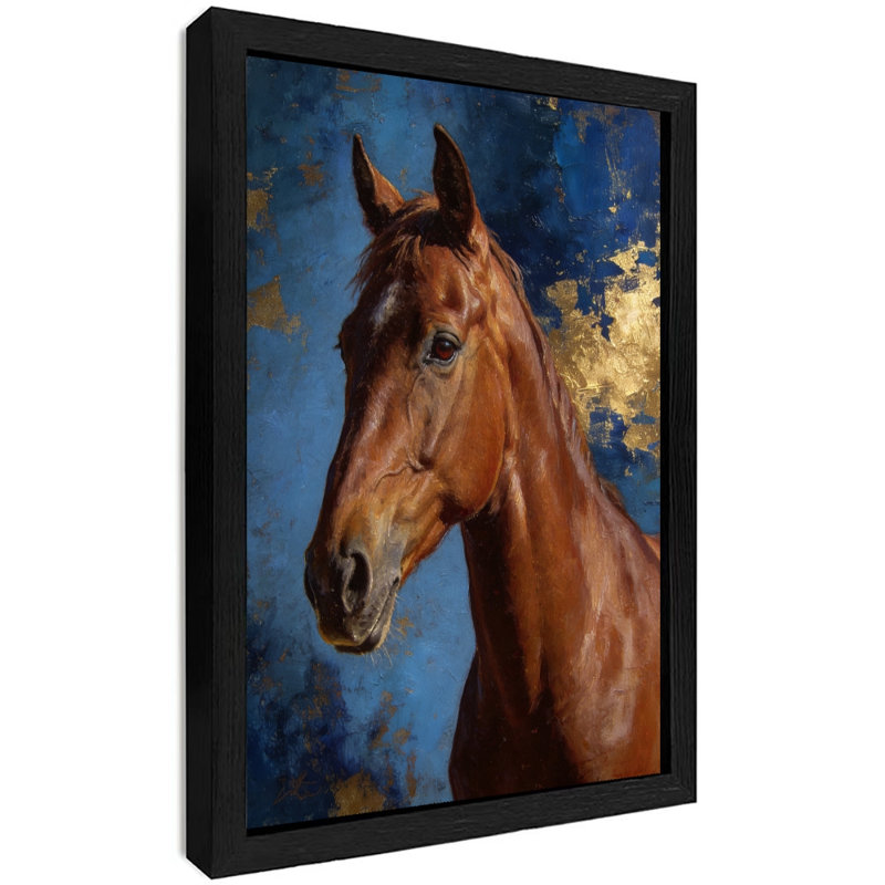 Décoration murale en bois massif de qualité supérieure avec impression encadrée de cheval pour les intérieurs contemporains