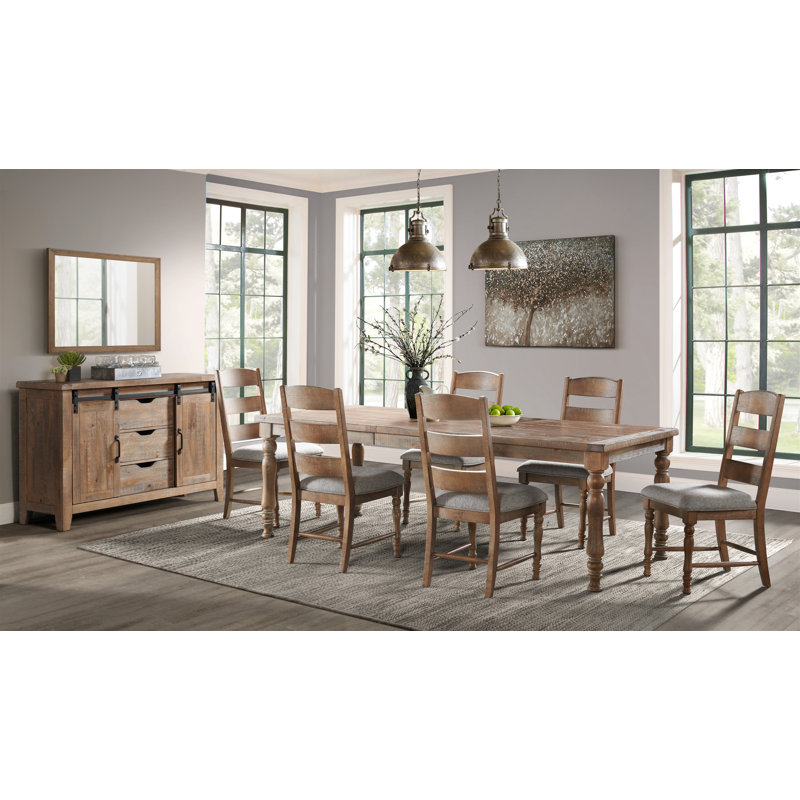 Labruna 42 x 72-94" Dining Table with 4 Legs, Sandwash