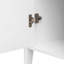 Buffet ondulé à 3 portes avec pieds en pin massif, armoire de rangement à finition peinte pour une utilisation moderne et polyvalente-2024835489