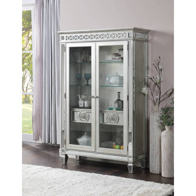 Varian Mirrored & Antique Platinum Curio 66166 - Buffet Cabinet
