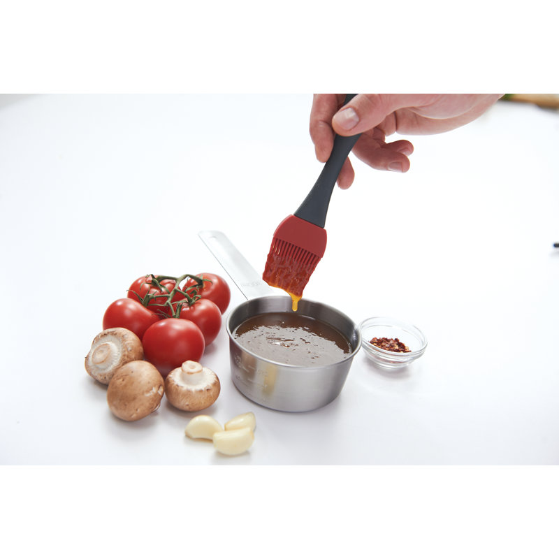 Stainless Steel Grill Basting Set with Silicone Brush