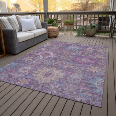 Machine Washable Indoor/Outdoor Jacinto ACN2151 Medallions Rug