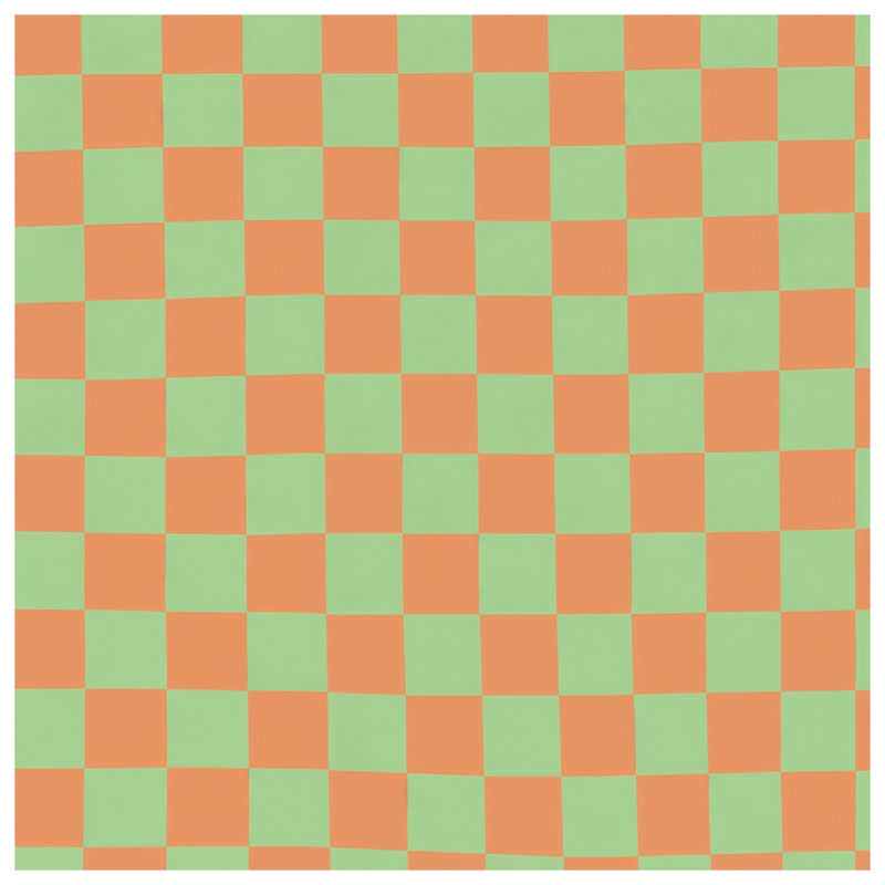 Rideaux de douche vert et orange à damier très longs, L 70 po x H 72 po
