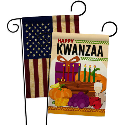 Drapeau de jardin en polyester 1 face x 1 pi 7 pi Winter Yard