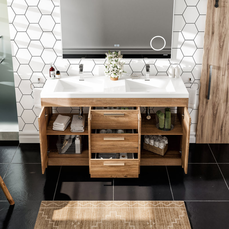 Ensemble de meuble-lavabo simple mural 48 po Miri