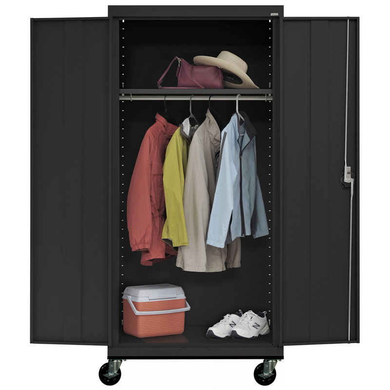 Steel, 78" H x 36" W  x  24" D, Black