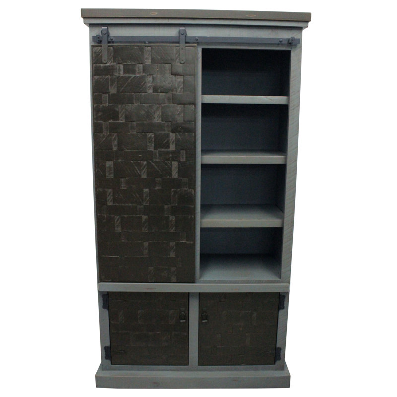 Garde-manger 74,5 po, Noir antique / bleu foncé rustique