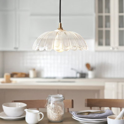 1 - Light Brushed Brass Pendant