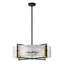 Modern 6-Light Cloud Glass Drum Chandelier