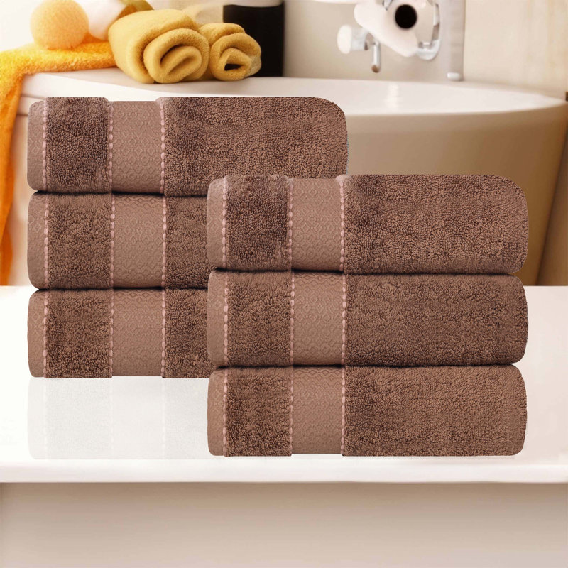 Treiber Egyptian Giza Cotton Hand Towel, Chocolate