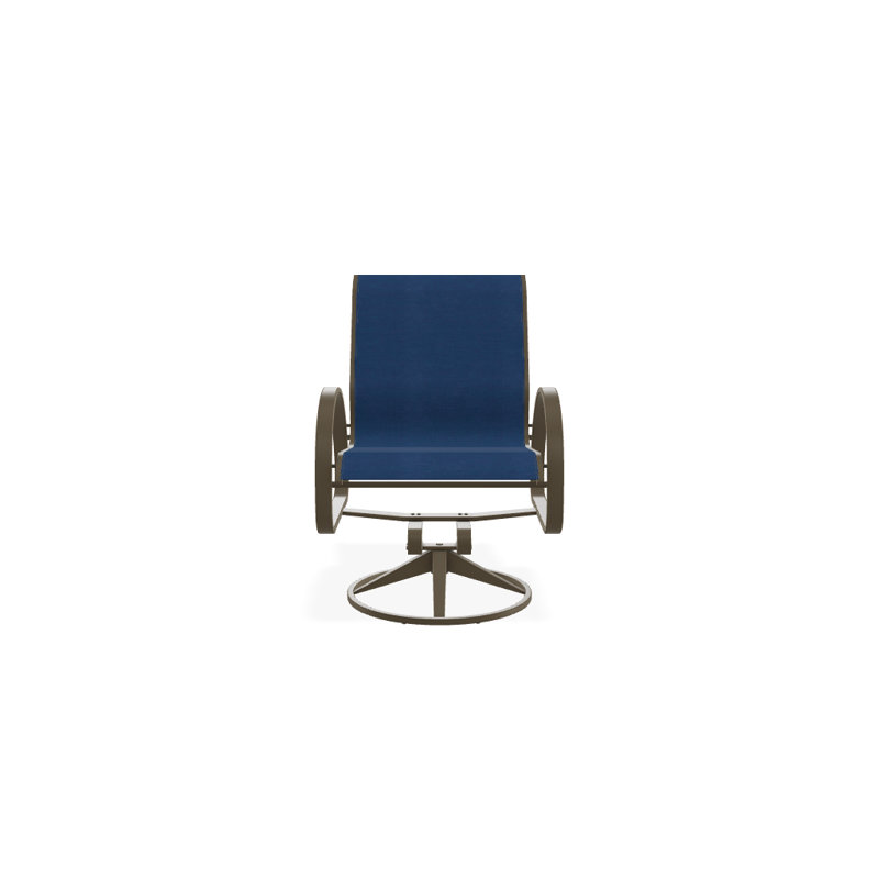 Fauteuil de patio pivotant Hiraku, Cobalt 35D Sunbrella®, Désert texturé