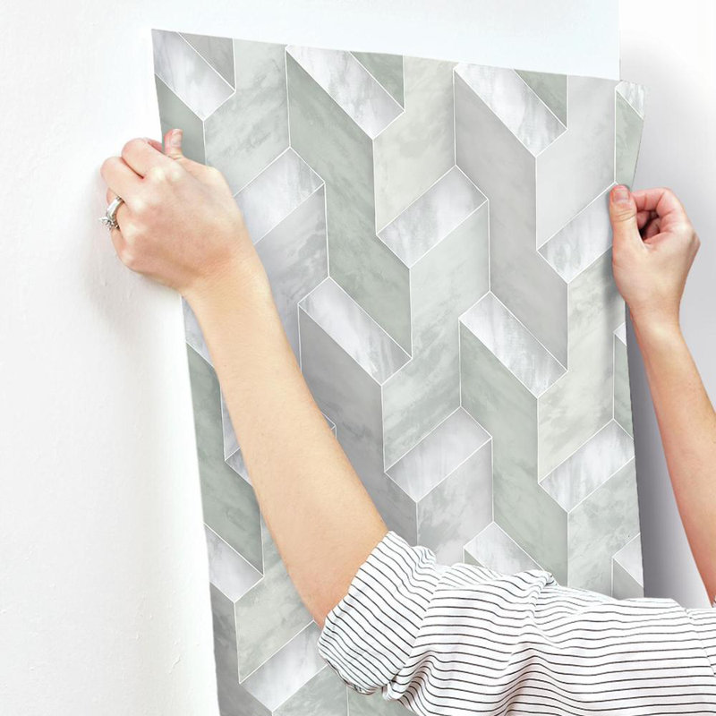 Rouleau de papier peint embossé L 33 pi x l 20,5 po Step To It, Vert