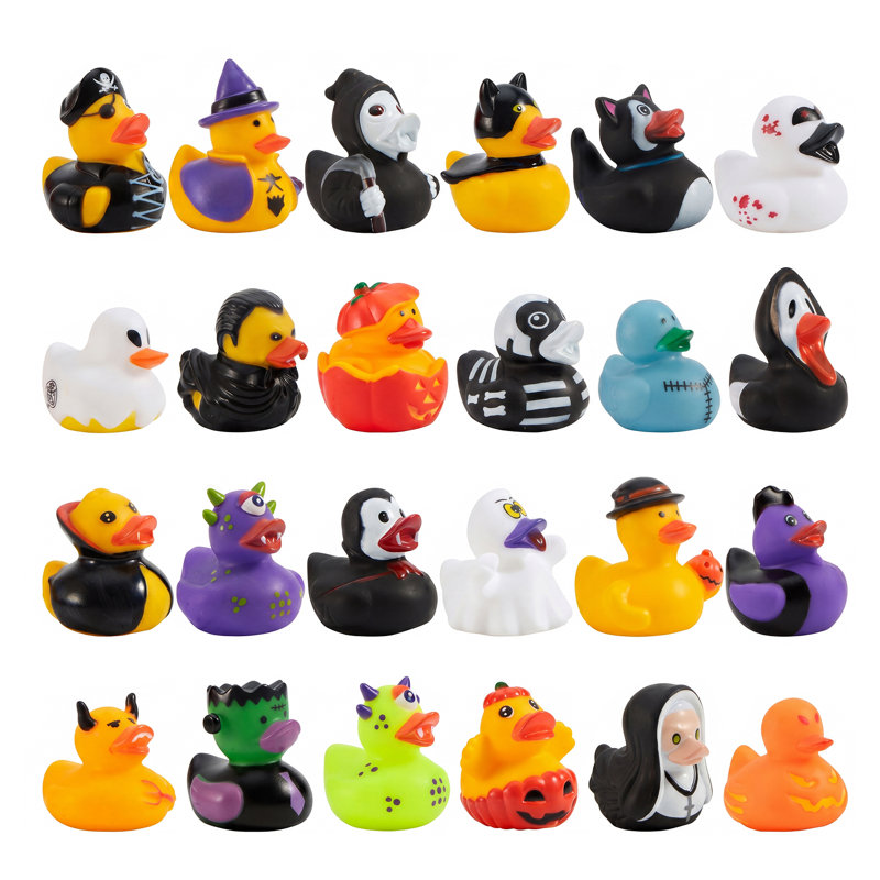 24 Pcs Halloween Ducks Bath Toys