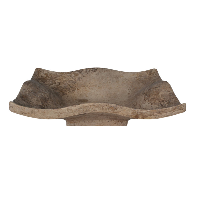 Lavabo de salle de bain rectangulaire en pierre Flower Petal, Noce