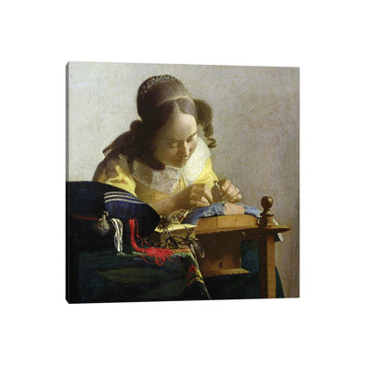 The Lacemaker, 1669-70 by Johannes Vermeer - Wrapped Canvas Painting