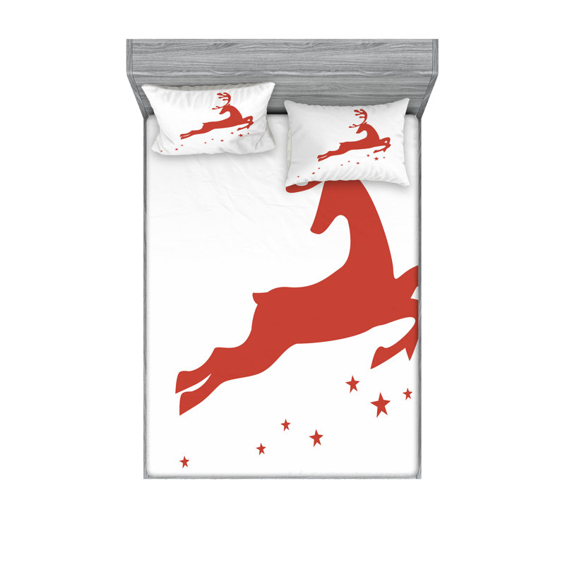 Drap-housse et coussin décoratif Ambesonne, Ensemble de draps-housses pour grand lit + 4 taies