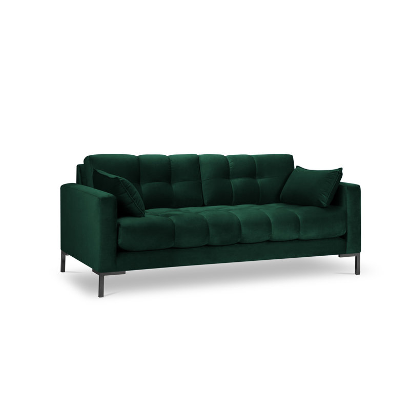 Francisca 2 Seater Sofa, Green, Black