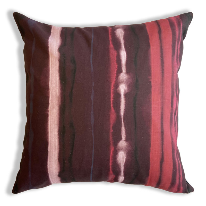 Striped Cotton Blend Reversible Pillow Cover