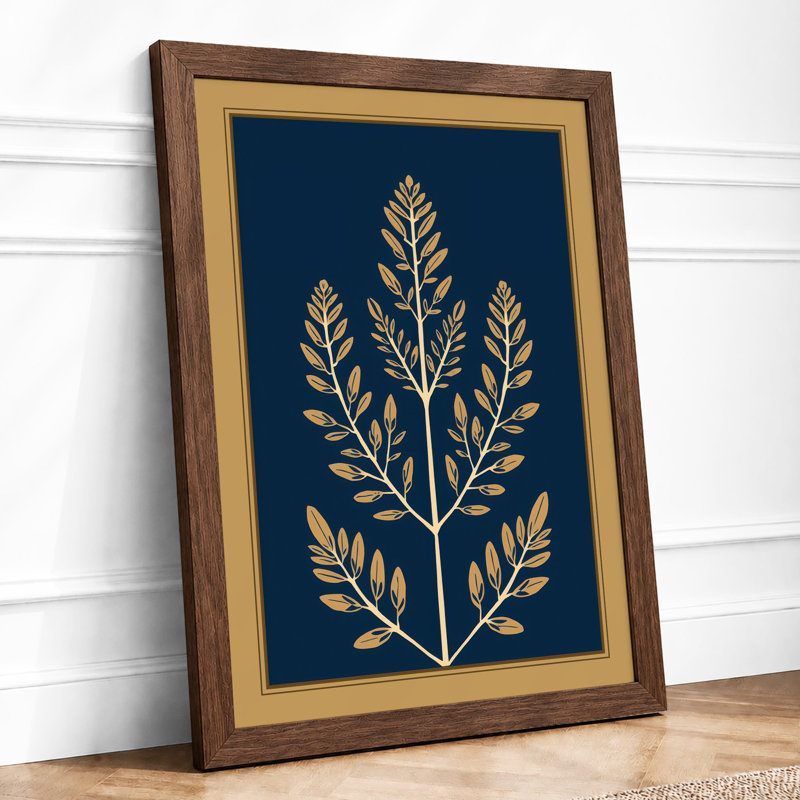 Gilded Botanica Botanical - Framed Print, Walnut, A4 - 29.7 x 21.0 cm