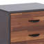 Table d'appoint gracieuse avec tiroirs et rangement en noyer