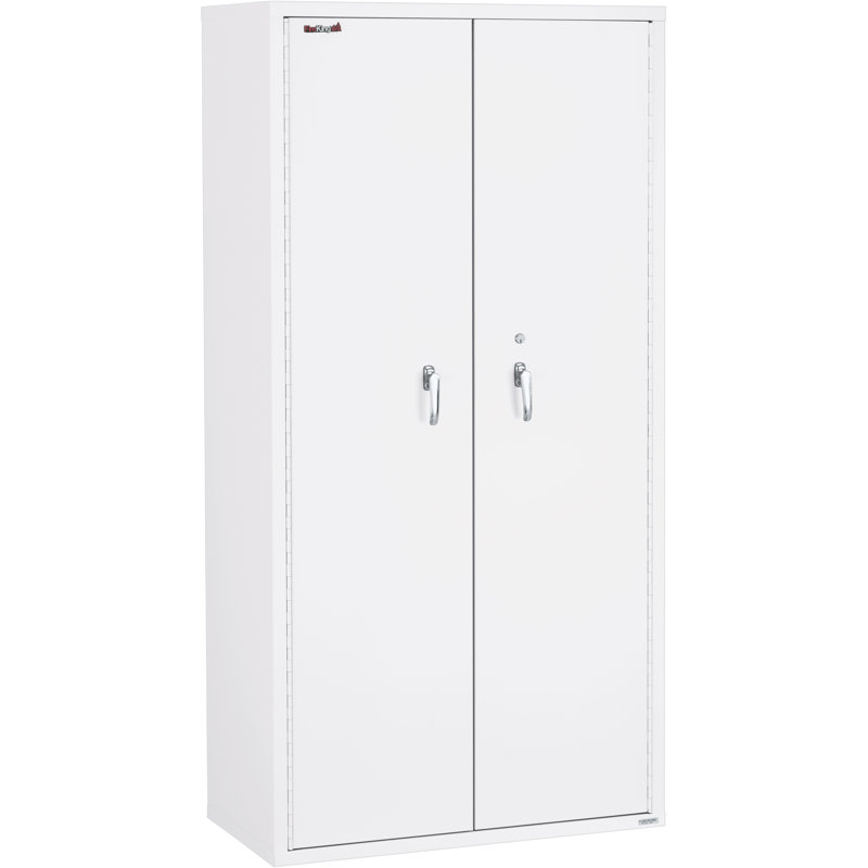 Fireproof Double Door Storage Cabinet, Arctic White