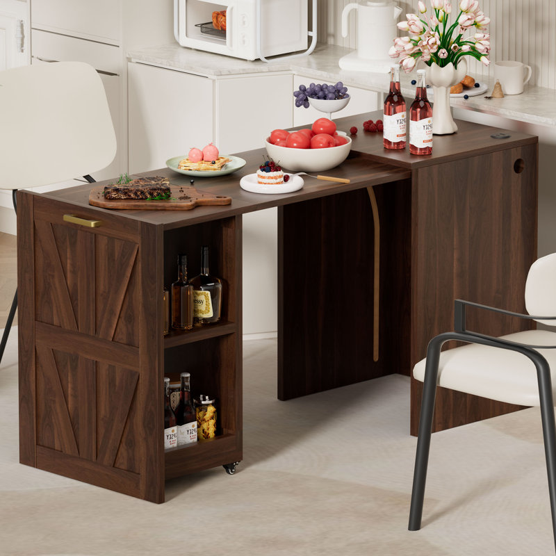 Folding Desk with Storage and Charging Station,Murphy Desk,Desk for Small Spaces,Farmhouse Desk,Pull-Out Computer Desk Suitable for Apartments,Bedrooms,Studies,and Offices