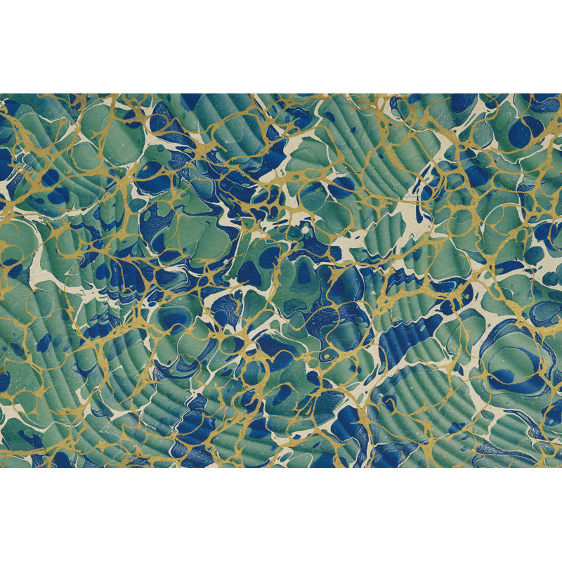 Marbrure I par Wild Apple Portfolio - impression sur toile tendue, H 8 po x l 12 po, Cadre simple érable érable, Oui