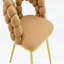 Chaise d'appoint avec pieds en métal doré (ensemble de 2)-1800150292