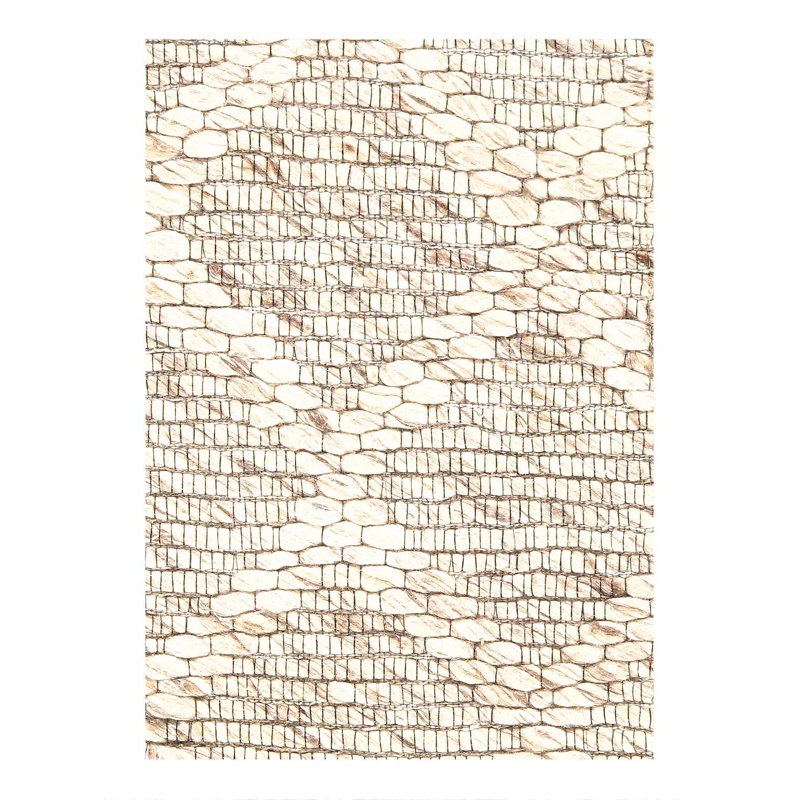 Tapis moderne à tissage large 1 pi 2 po x 2 pi 6 po
