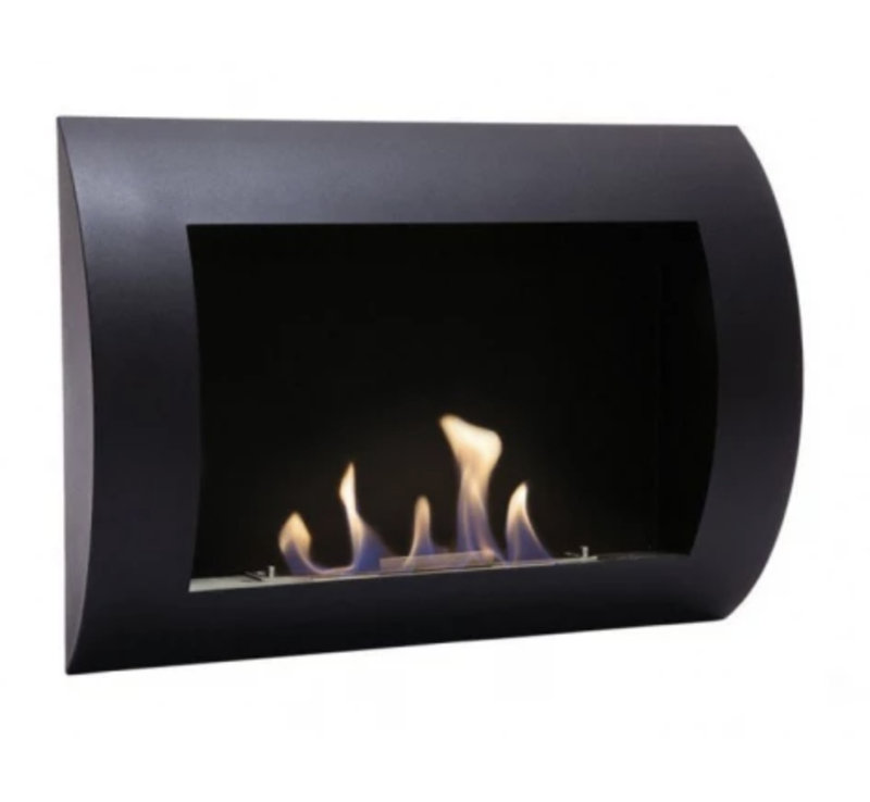 Scandi-Flames 60cm W Black Bio-Ethanol Fireplace with 5.97 BTU