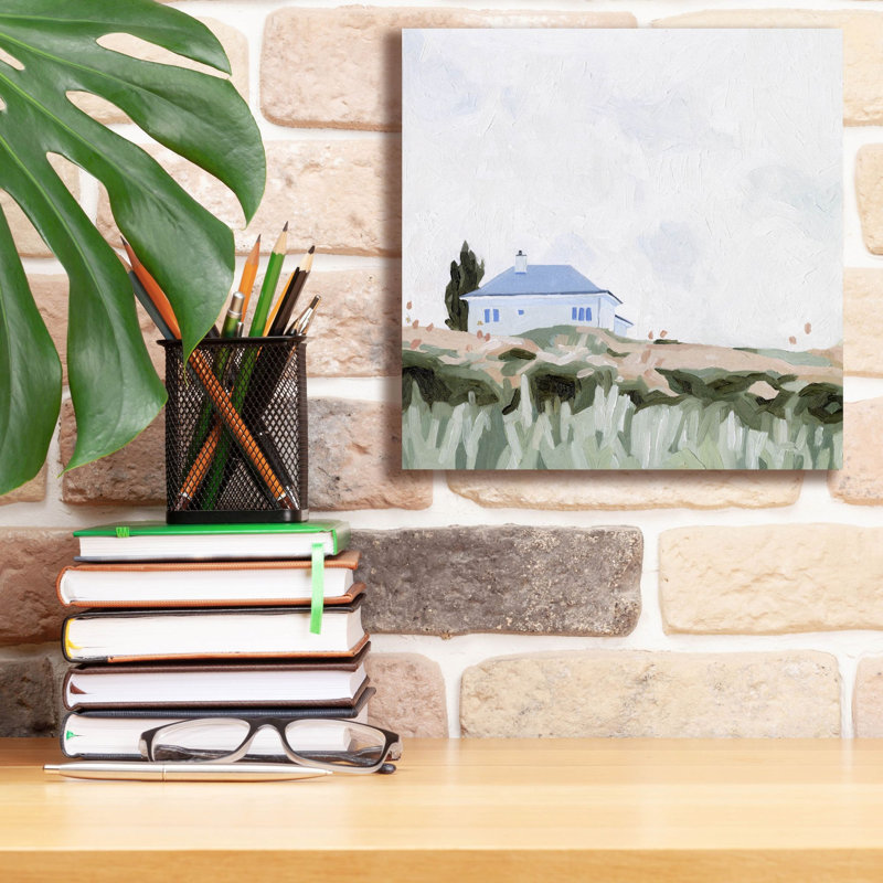  «House On A Hill 2» par Emma Scarvey, art mural sur toile, 12 po x 12 po, H 12 po x l 12 po