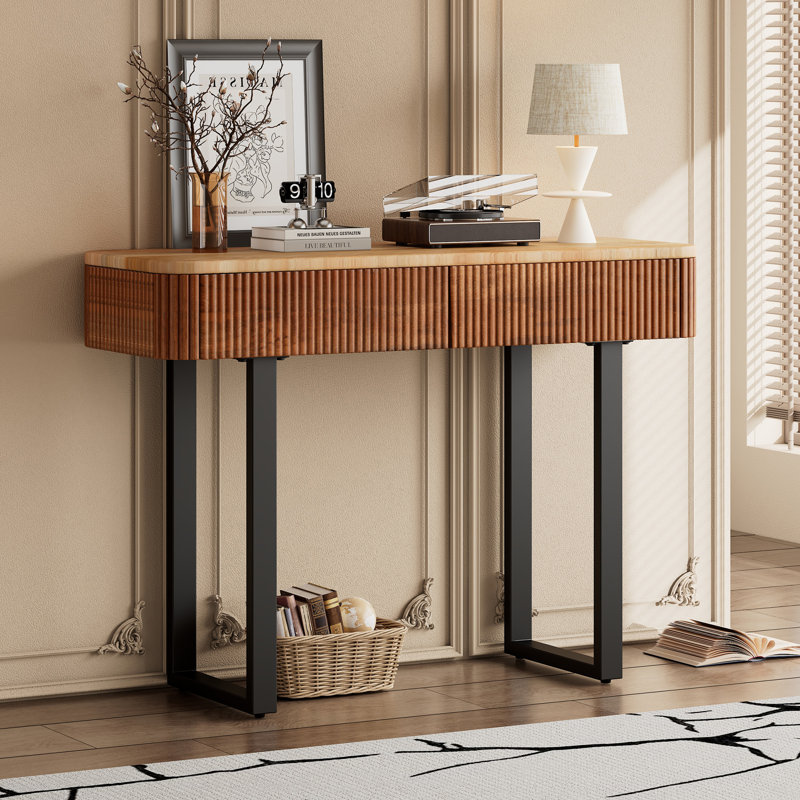 Console avec rangement, Naturel