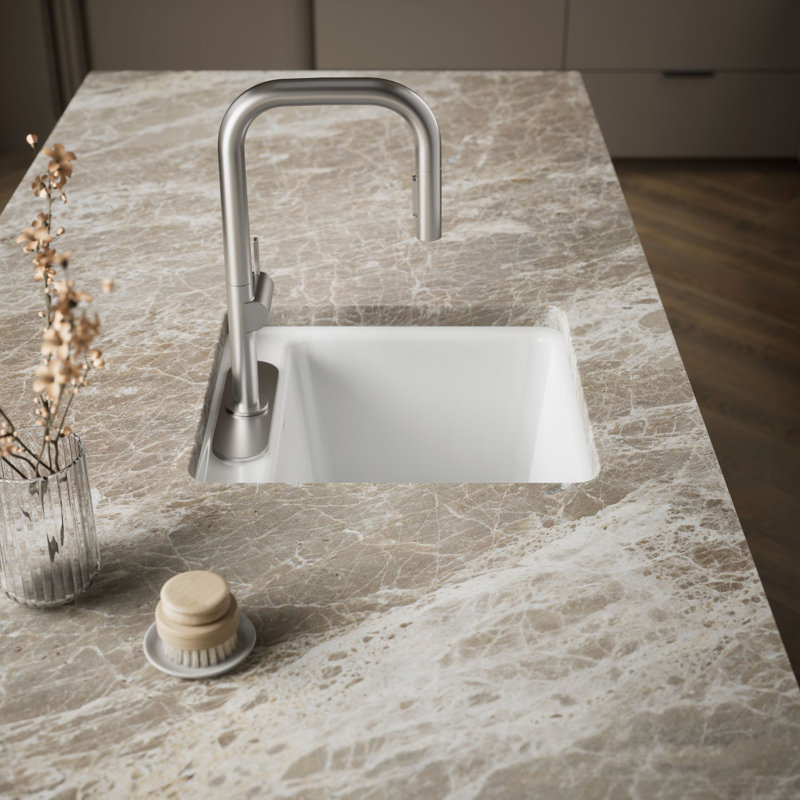 Park Falls 22" L x 21" W Service Sink, 3 holes, White
