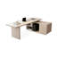 White Rectangular Stone+Manufactured Wood With Drawers Desk-523675103-523675102