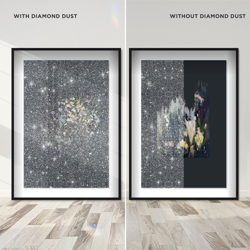 Midnight Flora Set Shadowbox Floral & Botanical Print by Oliver Gal, Black Frame, 10 x 15, 25.5"H x 37.5"W, Black Shadowbox