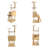 Esmildo 57.9'' H Multi-Level Cat Tree for Kitten Cats Pets