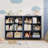 41.34 "H Wooden Bookcase With 6 Cube Storage, Kids Bookshelf With Sphere Foot For Living Room, Playroom, Nursery-2034660558
