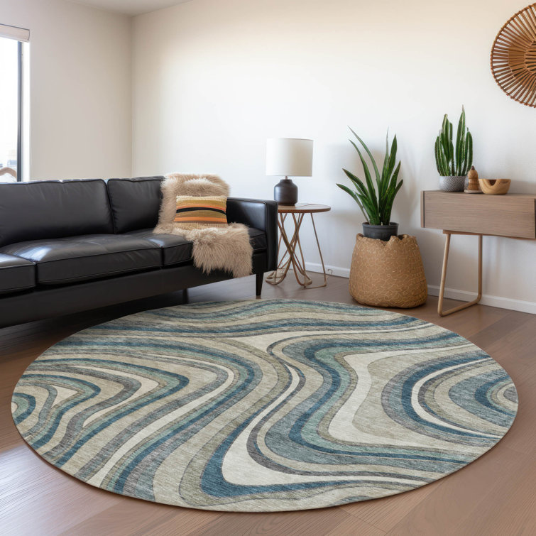 Lamanna Washable Abstract Indoor / Outdoor Rug