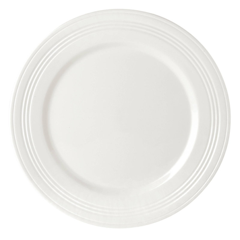 Assiette plate en porcelaine tendre 11 po Lenox, Blanc
