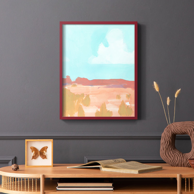 «Large Open Spaces I», reproduction encadrée - bois massif, Blanc, H 28 po x l 22 po