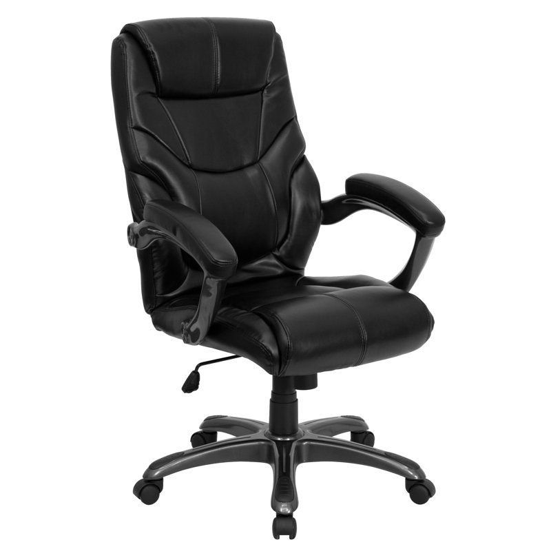 Executive Swivel Ergonomic Office Chair with High Back Design, Padded Arms