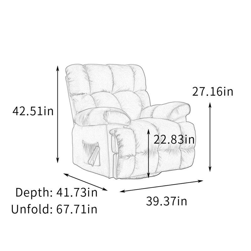 Fauteuil inclinable simple multifonctionnel Home Home, Jaune