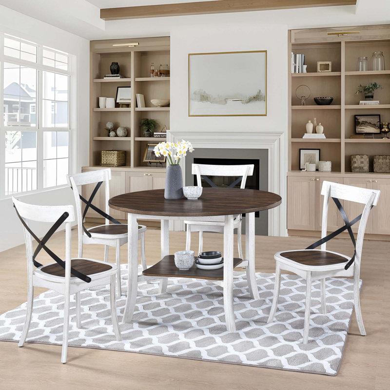 2 Pieces Set Dining Side Chair Rustic