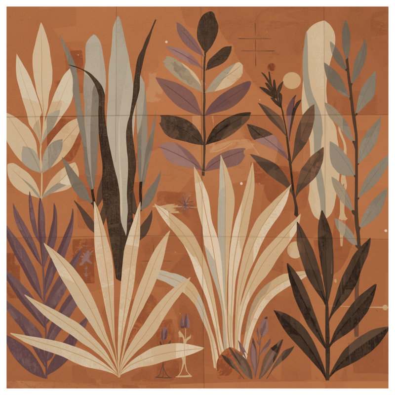 Housses de couette Abstract Botanical Illustration, Très grand lit