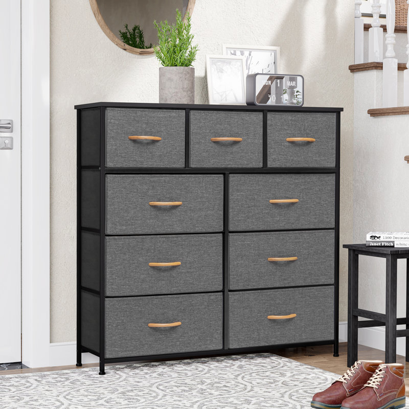 9 Drawer Storage Drawer, Grey