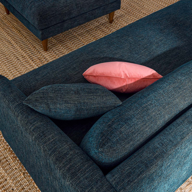 Modway Zoya 84.5'' Sofa, Blue 100% Polyester