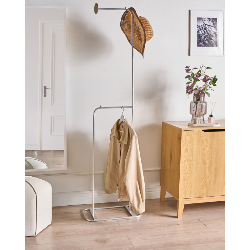 Metal 2 - Hook Coat Rack, Silver
