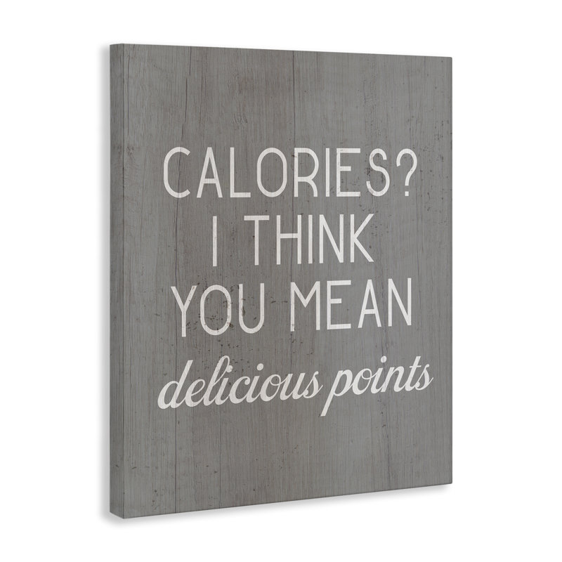 Art mural sur toile Calories à points délicieux par Daphne Polselli, H 20 po x l 16 po