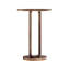 Bronze antique, table d'appoint ronde, plateau en métal de 15,82 po, piédestal ouvert